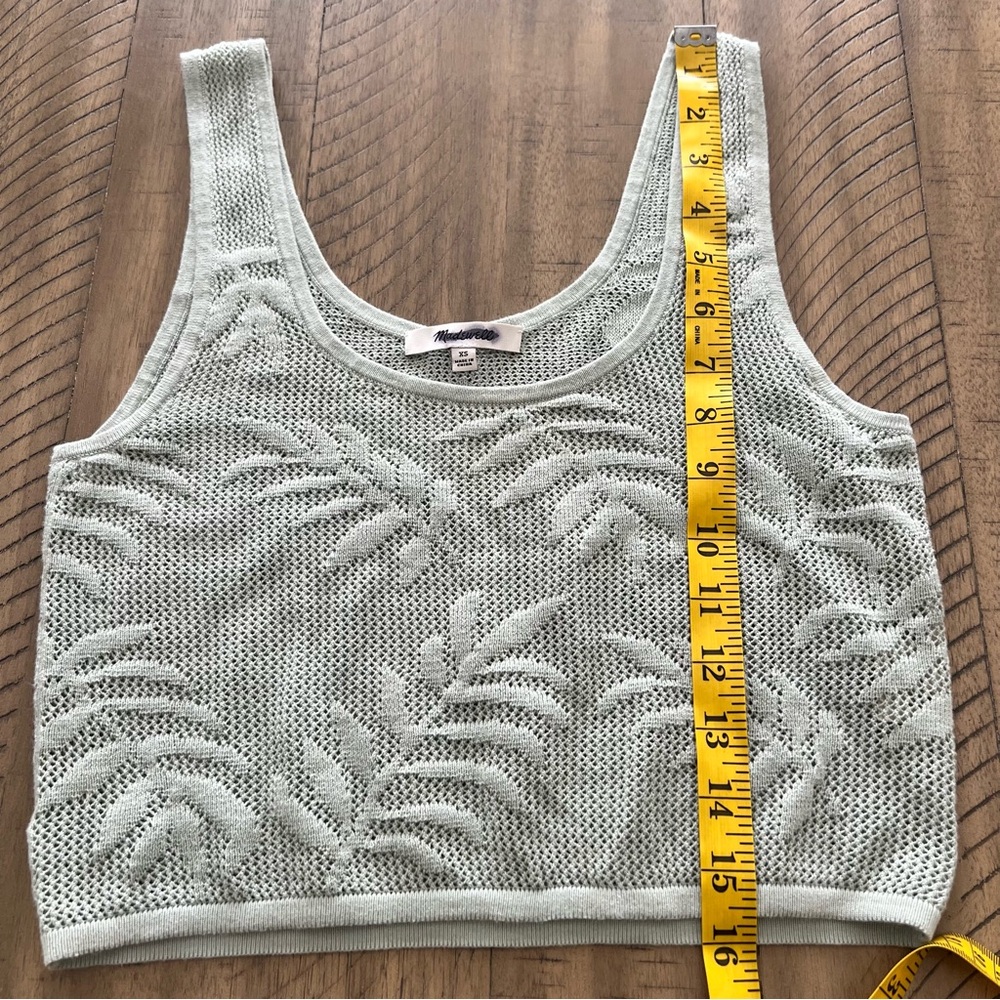 Madewell Palm-Stitch Crop Sweater Tank size XS - Picture 7 of 7
